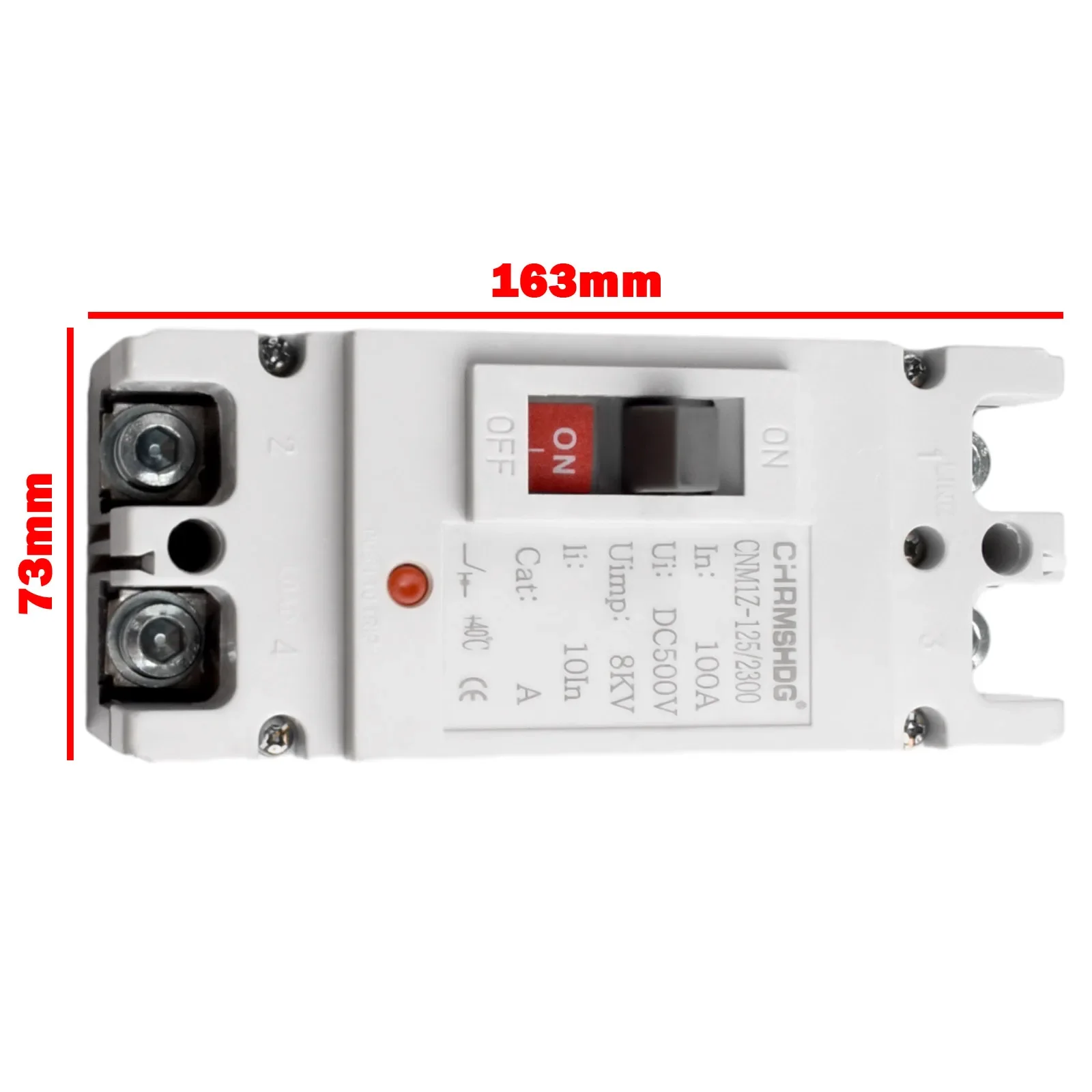 2P 600V DC Solar Circuit Breaker Molded Case for PV Arrays Battery Chargers and DC Power Distribution Protection Devices