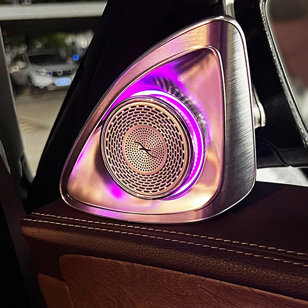 4D Rotating Tweeter Ambient Fits  For Mercedes Benz W213 W205 X253 W222 W223 W206 C/E/GLC/S-Class Car 3D Treble Horn Refit