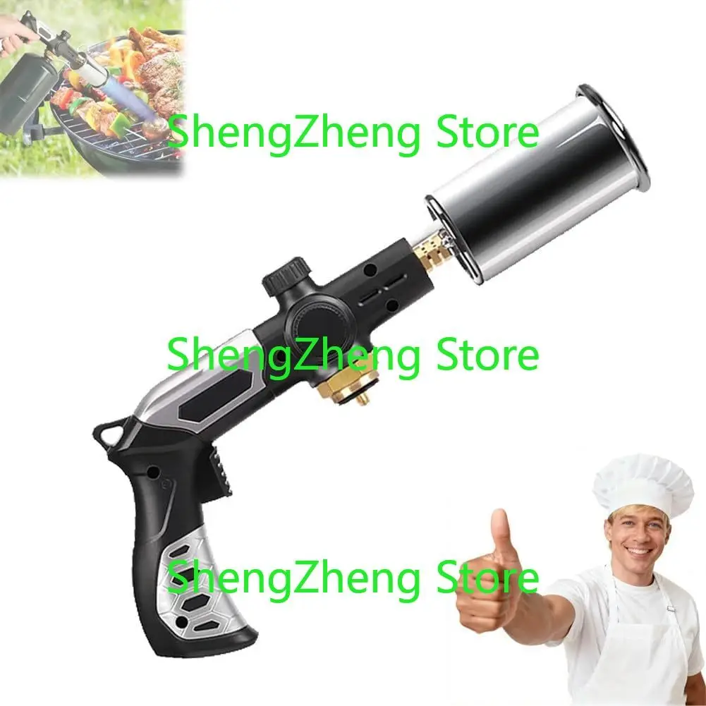 High-Temperature Torches for Outdoor Cooking and Grilling,  Adjustable Blow Torchs for Sous Vide, BBQ, Gas Tank Not Included