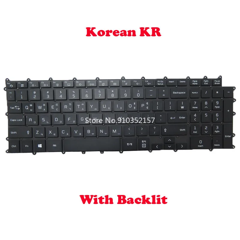 

Laptop Backlit Keyboard For LG SG-B1460-2VA SN8003B SN21D93451 PK132D62A36 Korean KR 831-01077-00A Black No Frame