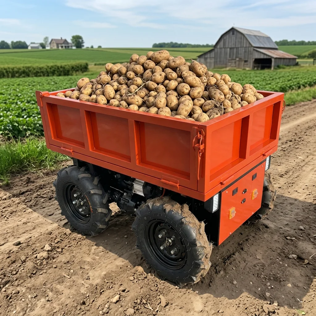 Electric Mini Dump Truck 500kg 4WD Remote Control Wheeled Vehicle Hydraulic Transport for Farm Garden