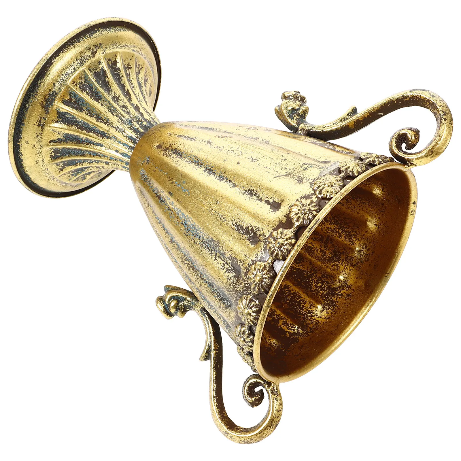 

European Style Vintage Iron Planter Tall Foot Metal Flower Pot Decorative Planter for Wedding Party Home Decor