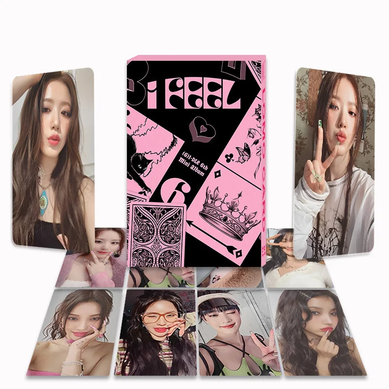 KPOP 55Cards/Set (G) I-DLE I FEEL Album GIDLE Ye Shuhua MINNIE Printed Photo LOMO Card Gift For Girls Collection