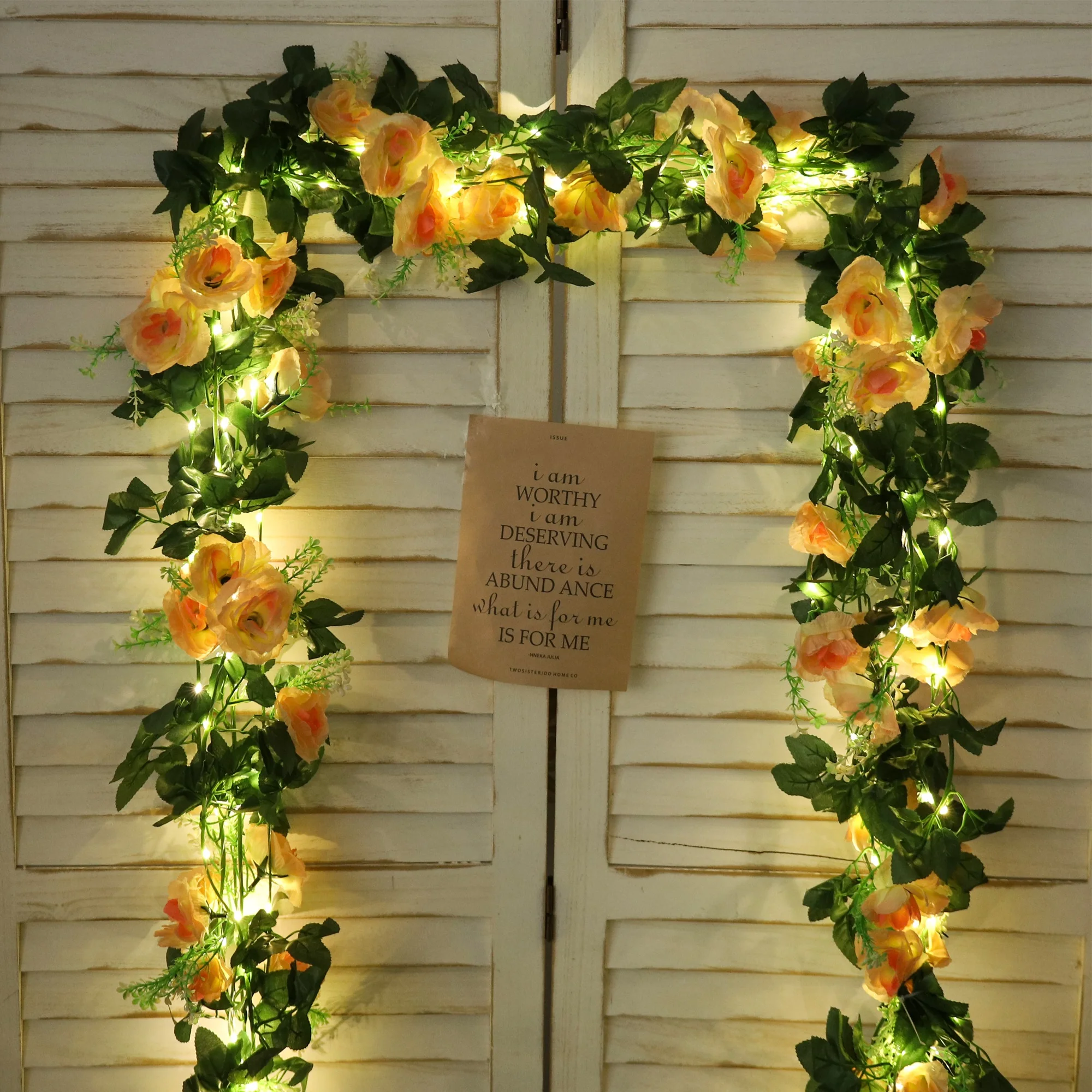Rose LED Vine Light String Kun - Christmas Wreath Fake recensie en prijs
