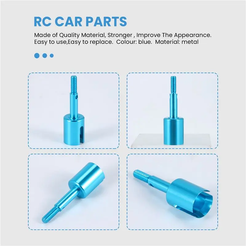 

AS96-Metal Drive Shaft Dog Bone Diff Cup Joint Set For Tamiya TT01 TT-01 TT01D TT01E TT02 TT-02 1/10 RC Car Upgrade Parts