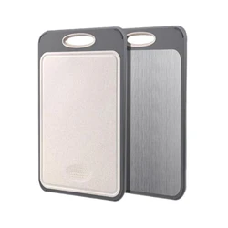 Doublesided cutting board stainless steel cutting board and wheat straw cutting board cutting beef fruit vegetable kitchen tools