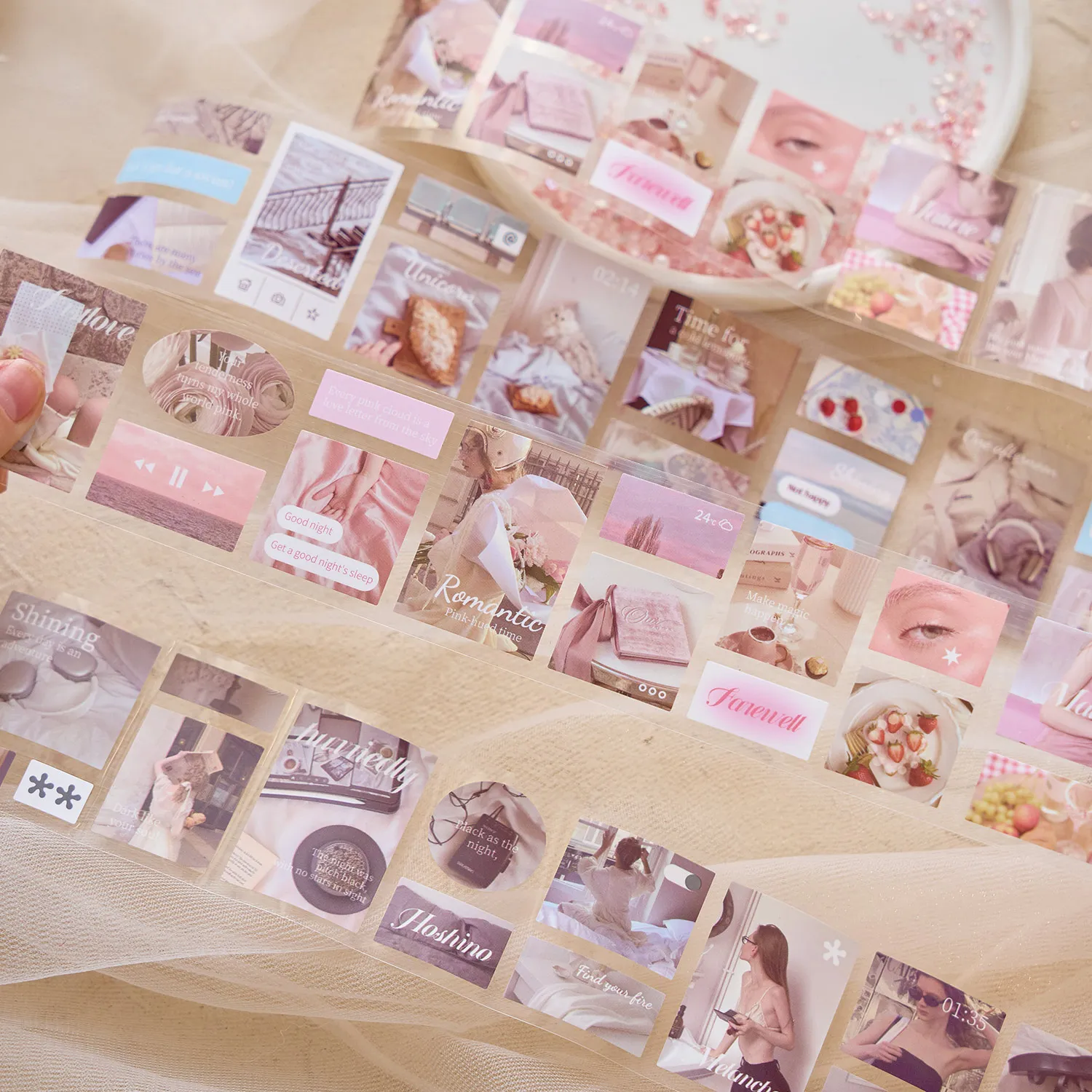 50 مللي متر * 2 متر/لفة Kawaii الكورية واليابانية فتاة Ins التوضيح ملصقات يموت قطع الشريط الإبداعية الديكور القرطاسية ملصق