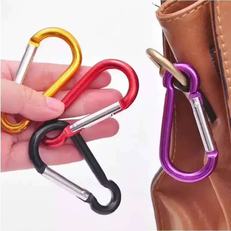 100/5pcs New Multi Functional Gourd Shaped Mountain Climbing Buckle Quick Hanging Car Keychains Backpack Buckle Safety Buckles