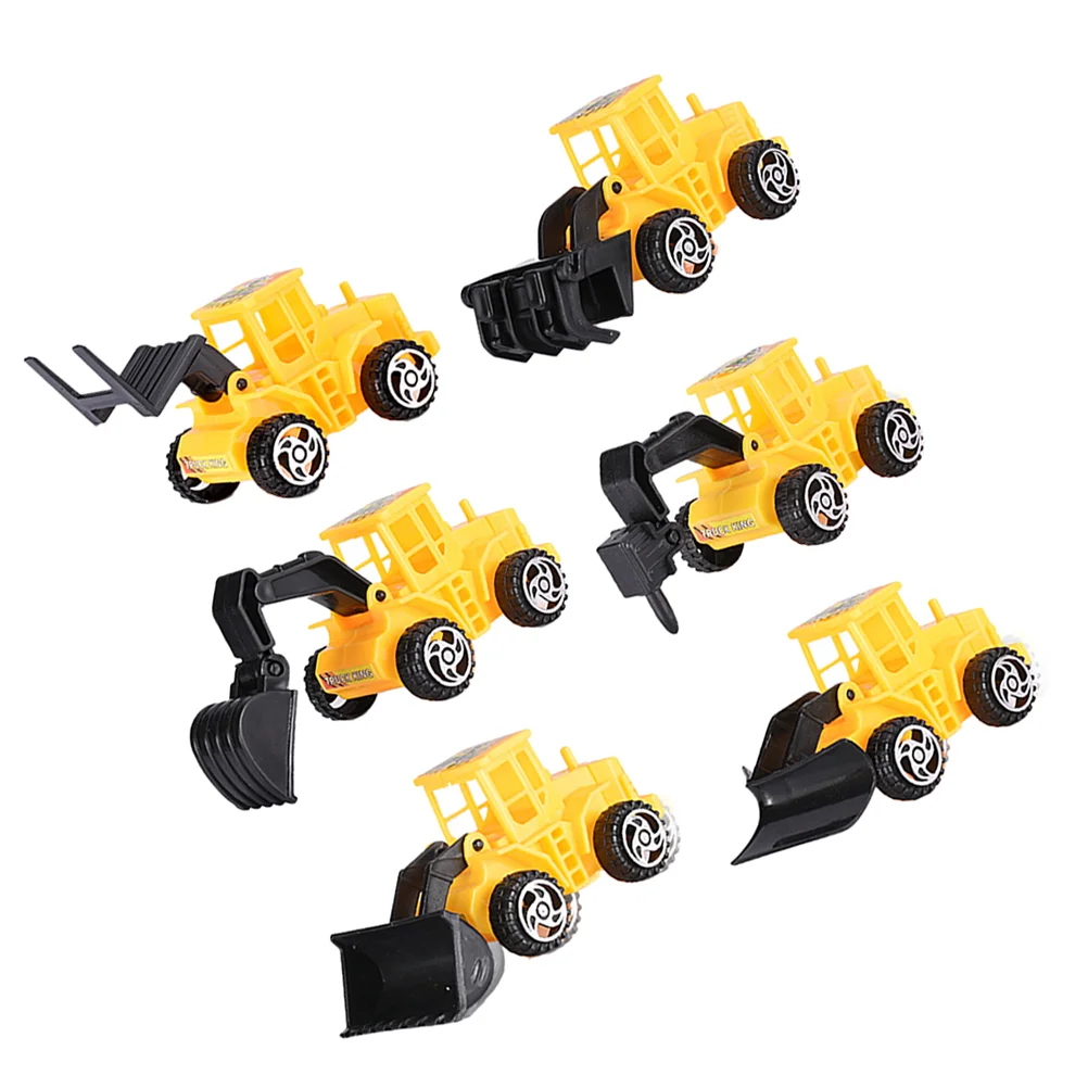 

12 Pcs Engineering Truck Cake Topper Boys Toys for Decor Car Decoration Mini Excavator