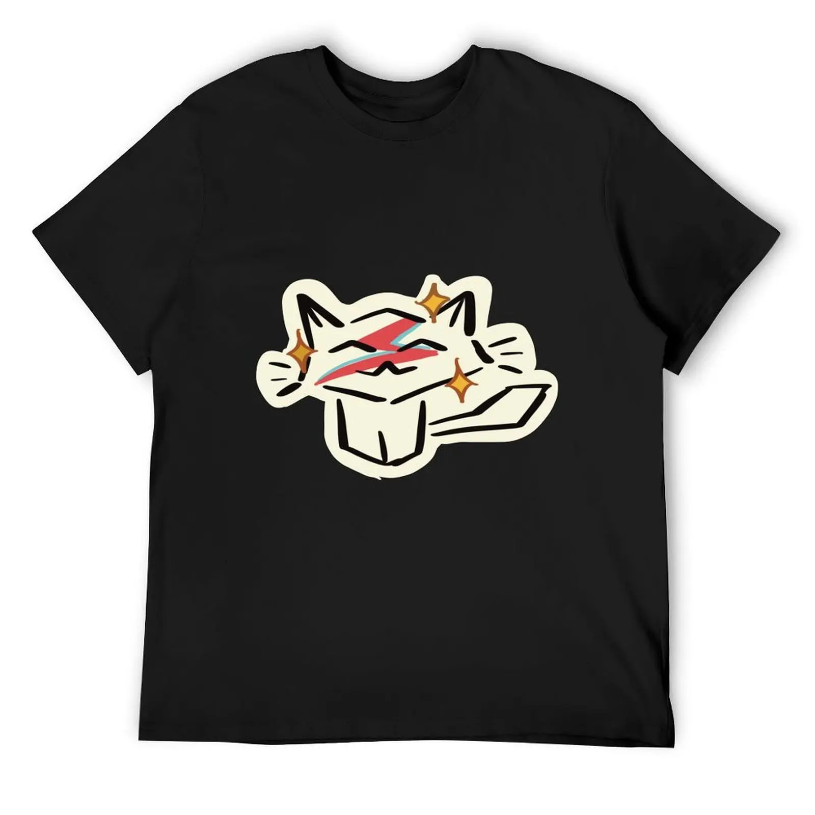 

super dooper bowie cat T-Shirt anime anime tshirt men workout shirt