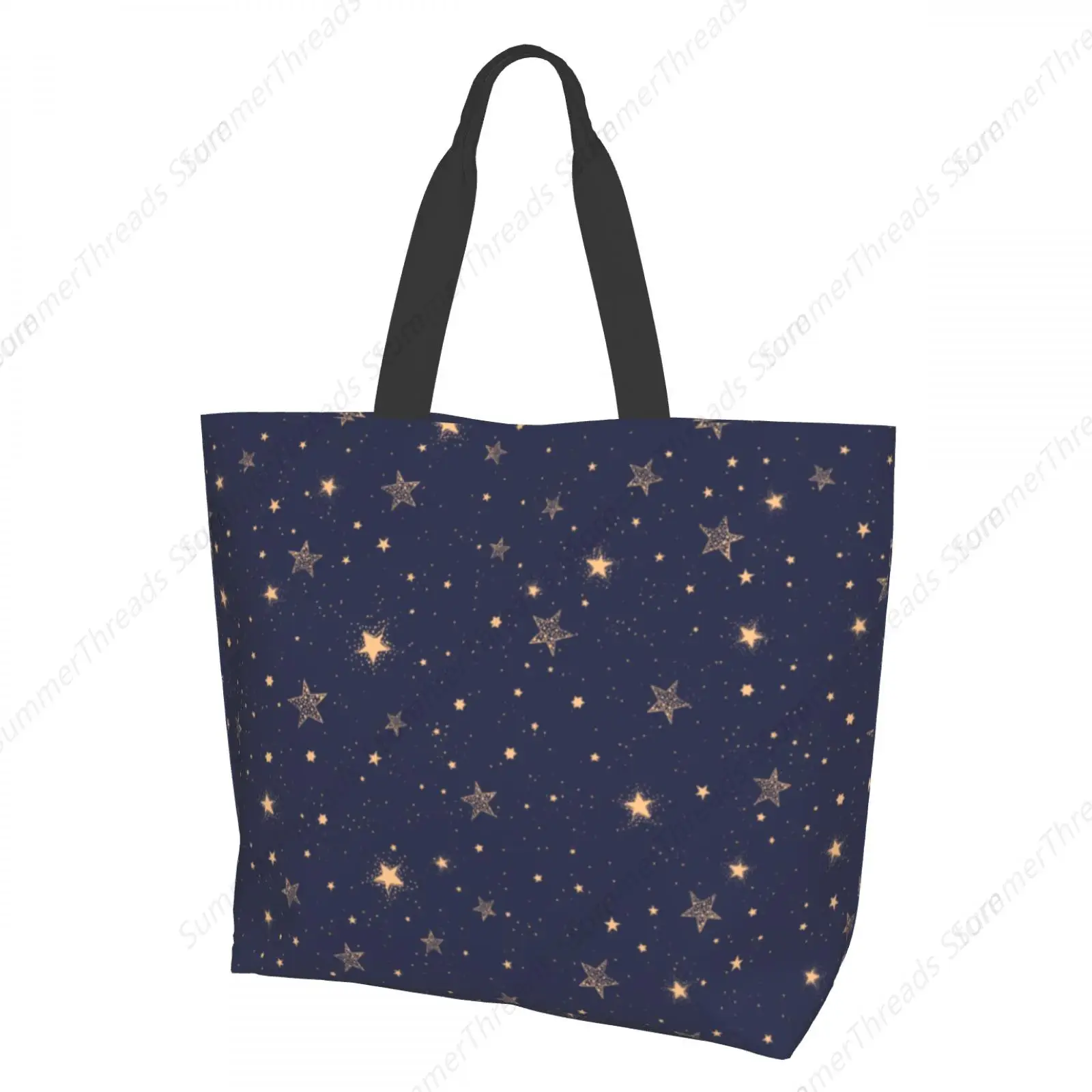 

Starry Night Sky Tote Bag for Women Large Print Bags Portable Beach Bag Reusable Grocery Bags Waterproof