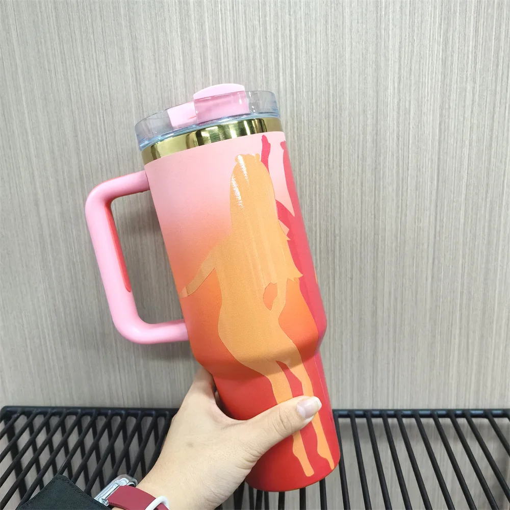 40oz Barbie Tumbler with Straw and Lid Stainless Steel Coffee Thermos Cup Double Wall Vacuum Insulated Car Travel Mugs