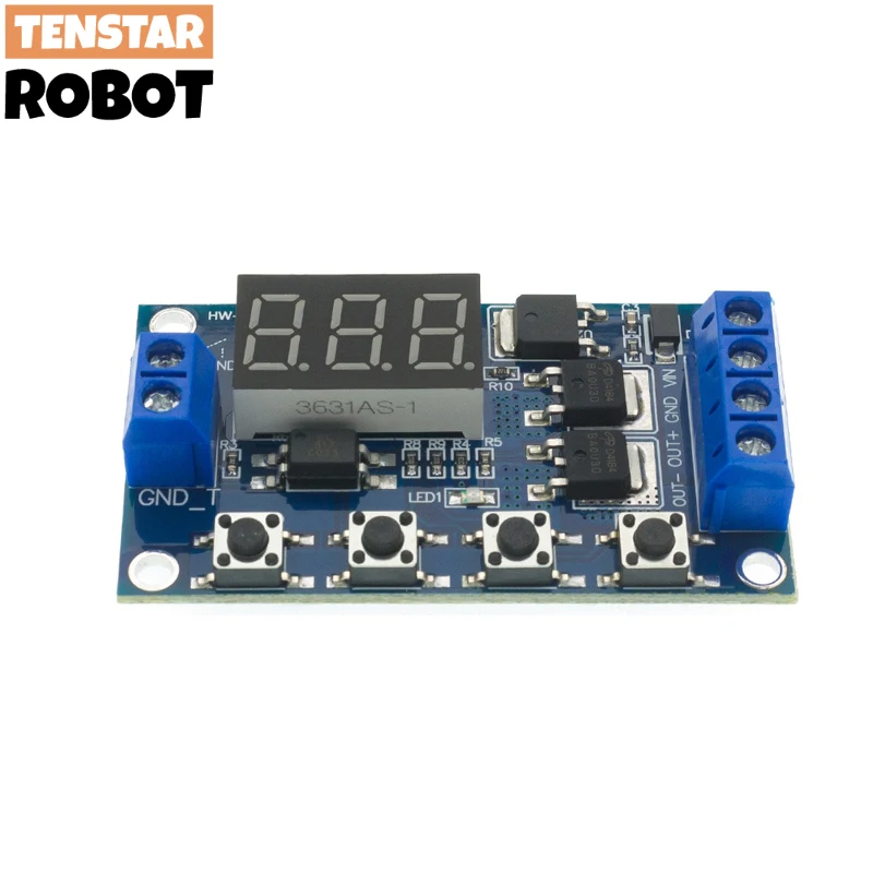 DC 12V 24V Dual MOS LED Digital Time Delay Relay Trigger Cycle Timer Delay Switch Circuit Board Timing Control Module DIY