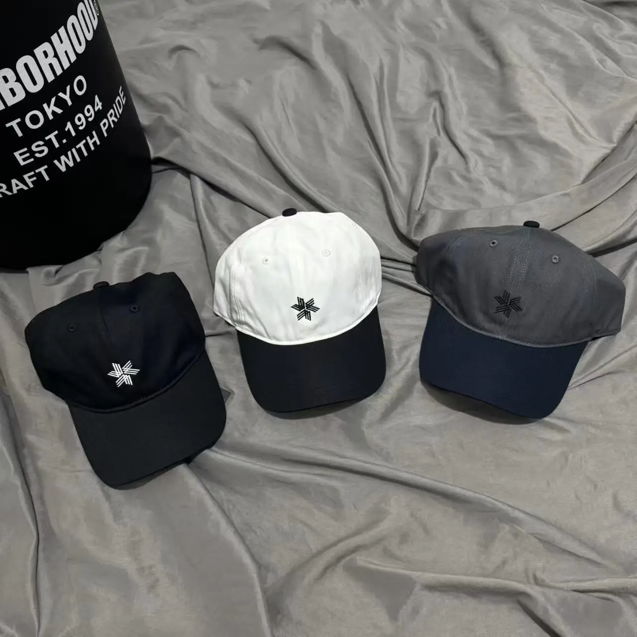 Japanese Trendy Outdoor Goldwin Embroidery Small Logo Baseball Cat Men Women Soft Top Splicing Curved Eaves Sun Hat Adjustable