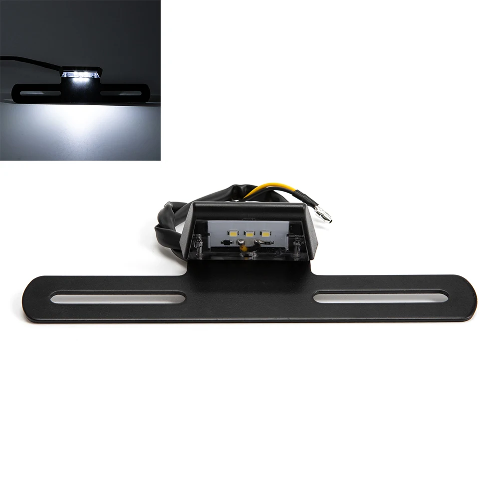 

For Honda XL1000V XL700V NT700V XL125V XR230 Universal Motorbike LED License Number Plate Lights W/License Plate Bracket Holder
