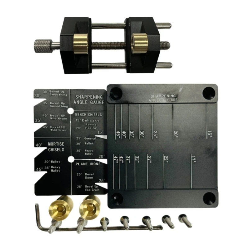 Precisions Honing Guide Systems With Measuring Tool Aluminum Alloy for Chisels Planes, Adjustable Sharpening Meter