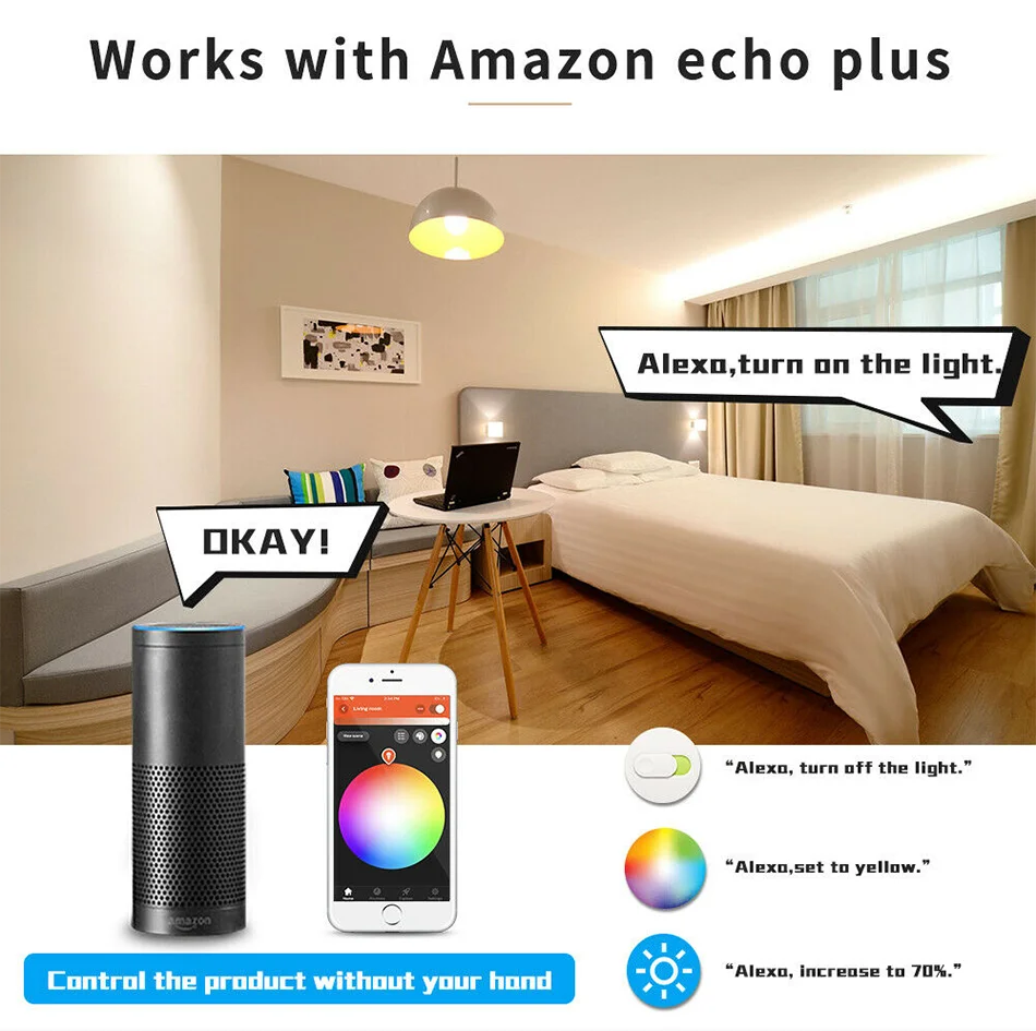 Zigbee Tuya DC5V -24V 5050 RGB/RGBW/RGBCCT/CCT/Dimmer Smart LED Strip Controller APP/Controllo vocale per Echo Plus/SmartThings