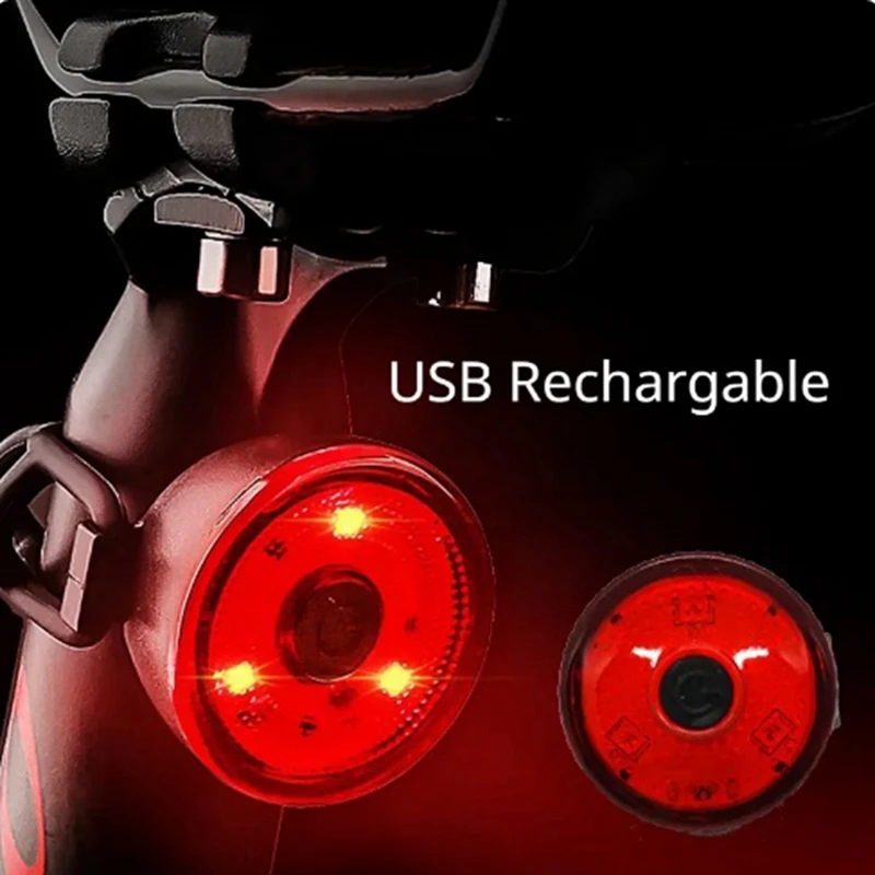 Bicycle Taillights Intelligent Sensor Brake Lights USB Charge Bike Light Cycling Lamp Bicycle Lighting LED Front Light