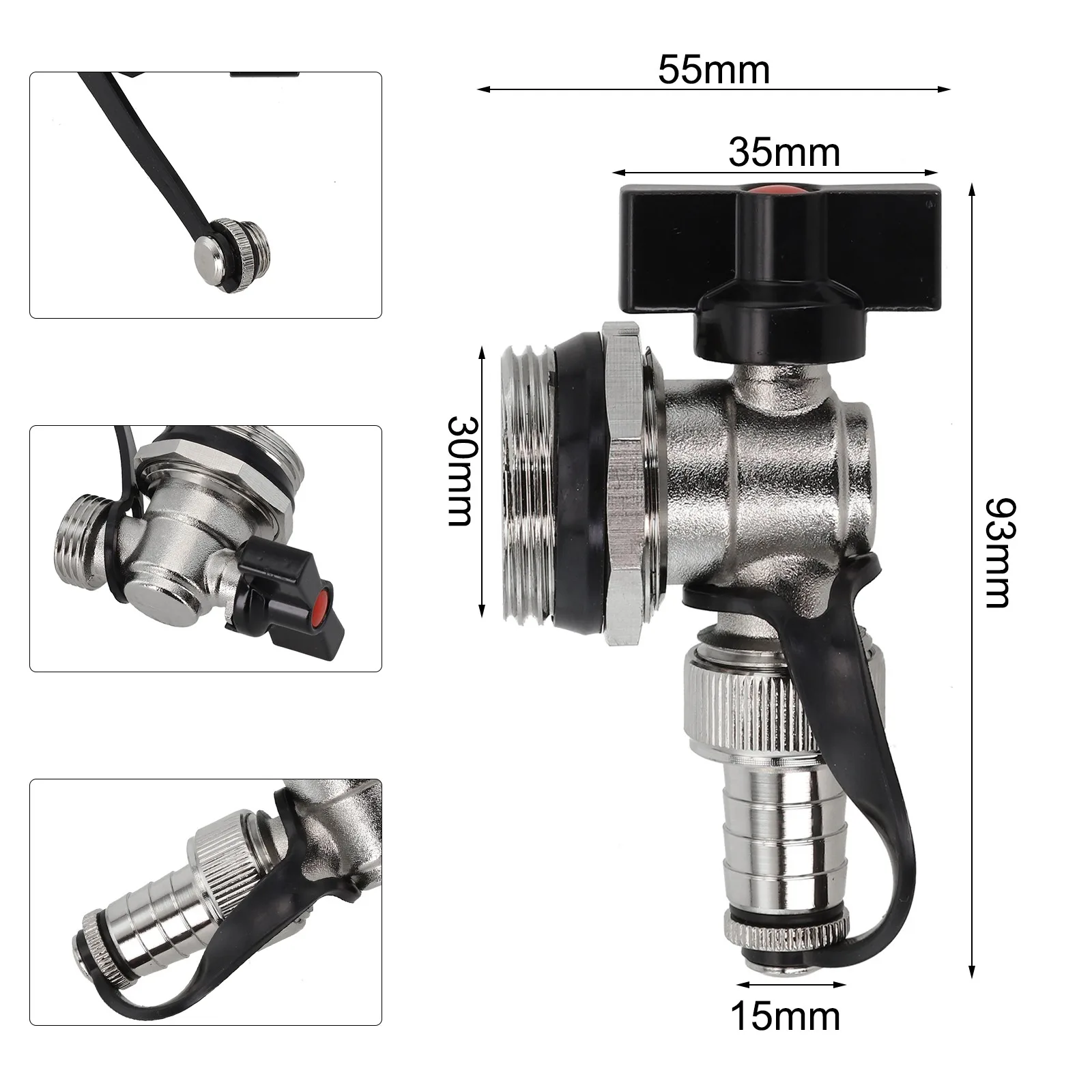 G1 DN25 Brass Heating Valve Residential And Commercial Use Solid Brass Material Versatile Plumbing Application