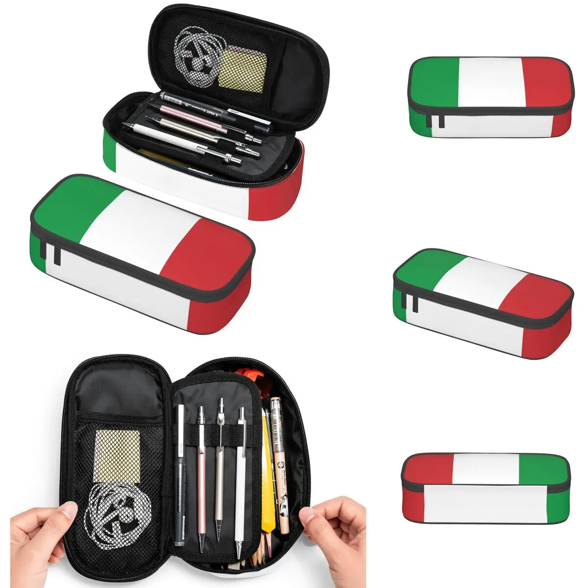 

Flag Of Italy - Italian Flag Pencil Cases Big Capacity Pen Bags Pen Box Pencil Pouch For Boys Girls Students Stationery School