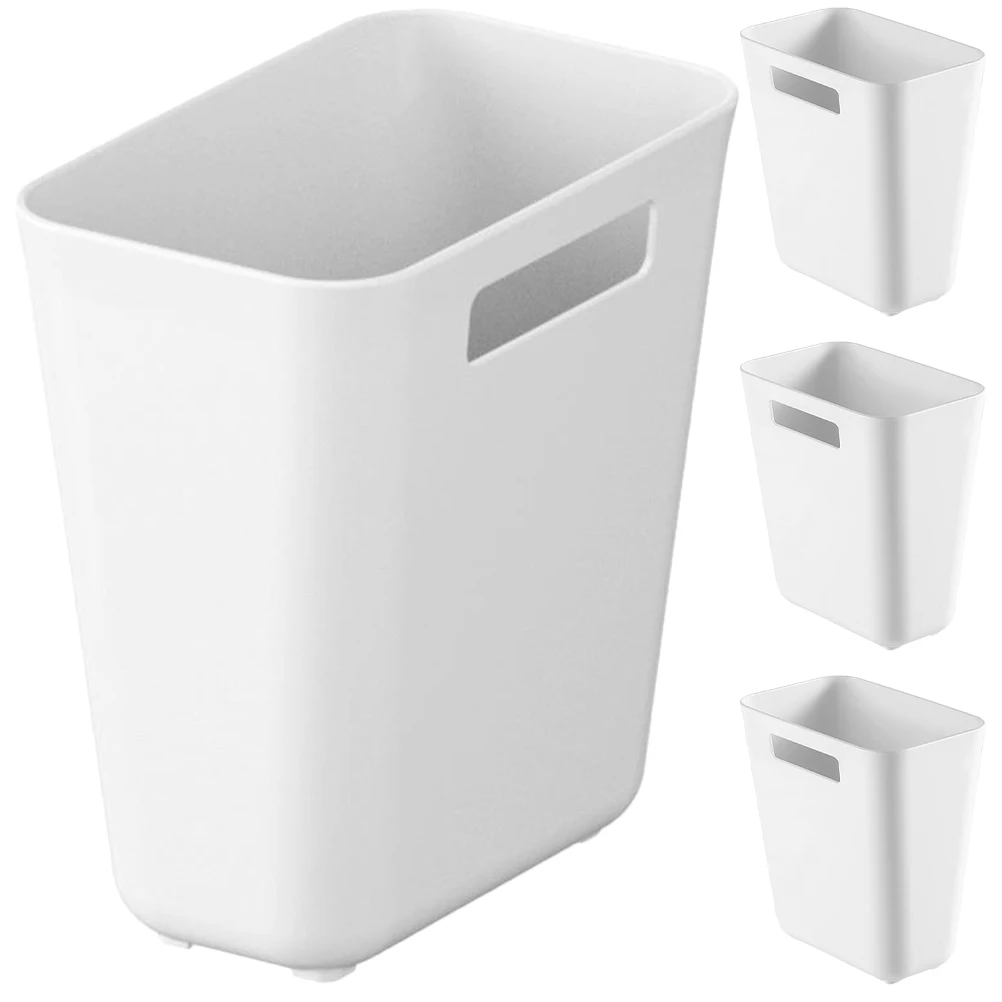 

4pcs Wall Mounted Storage Boxes Remote Holder White Bathroom Bedroom Kitchen Organizer Plastic Easy Installation Space