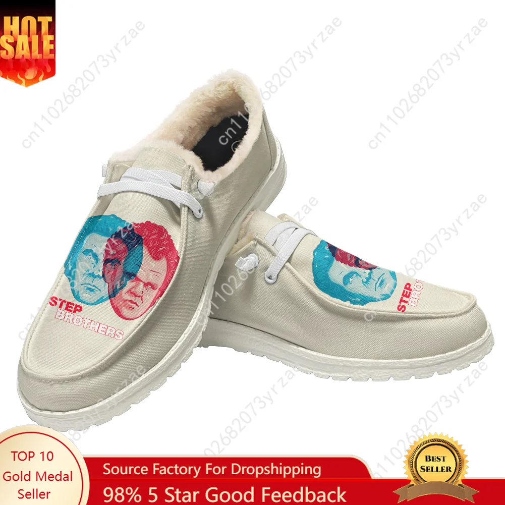 

Step Brothers Plush Flat Shoe Men Women Teenager Warm Shoe Indoor Outdoor High Quality Fashion Lightweight Shoes Custom Footwear