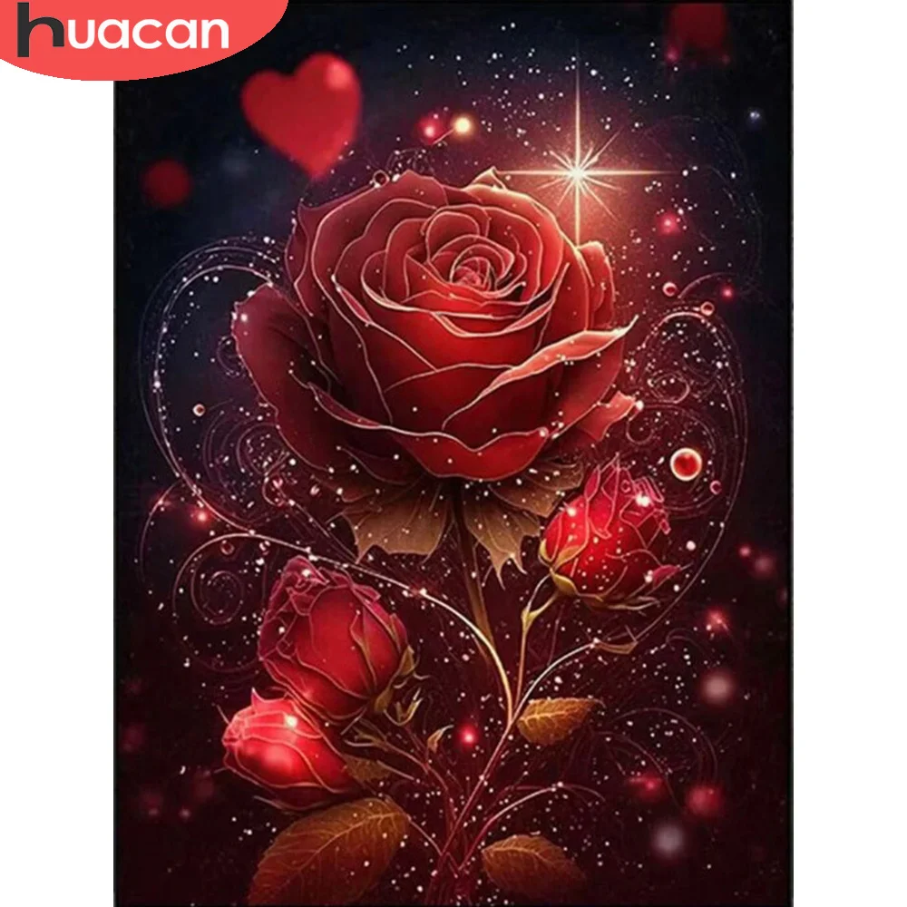 Huacan Cartoon Diamant Malerei komplette Kit Mädchen Wolf volle quadratische runde Mosaik Blume 5d DIY Wohnkultur