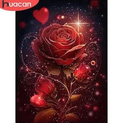 HUACAN Full Diamond Mosaic Rose Diamond Embroidery Flower Art New Arrivals Gift Decorative Paintings