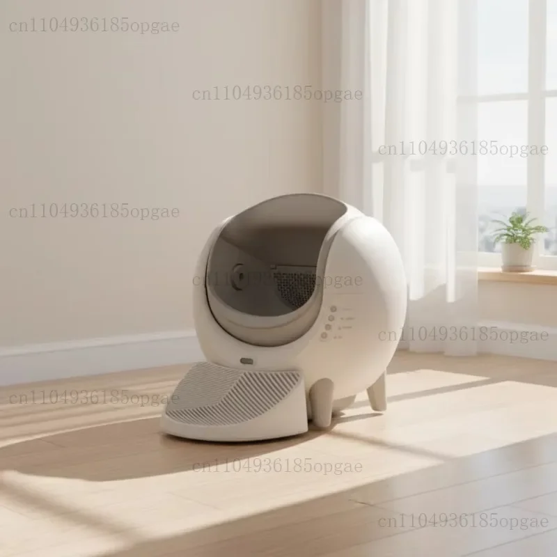 Open Automatic Dual Safety Sensor Electric Cleaning Splash-proof Large Space PP ABS Self-cleaning Cat