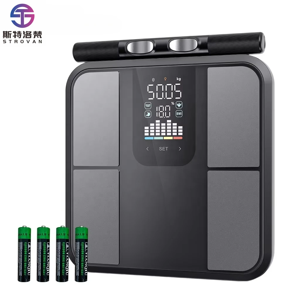 

High Accurate 8-Sensor Digital Body Fat Scale Smart Analyzer for Full Body Bmi Muscle Water Scan Kg Unit