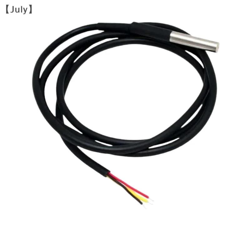 DS18B20 Cable de Sensor Digital impermeable a prueba de humedad a prueba de herrumbre 100Cm adaptador de Terminal de sonda de acero inoxidable