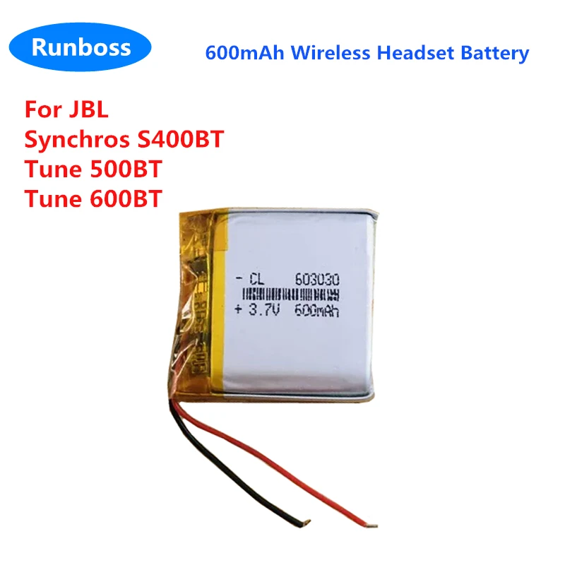 New 3.7V 600mAh Wireless Headset Battery P062831 for JBL Synchros S400BT, Tune 500BT, Tune 600BT Bluetooth