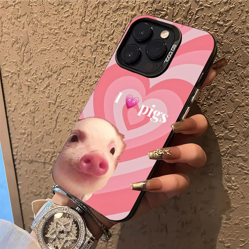 Cute Pet Pig Phone Case  Phone Case For iPhone 14 16 15 11 12 13 Pro Max Mini Plus Shockproof Cover