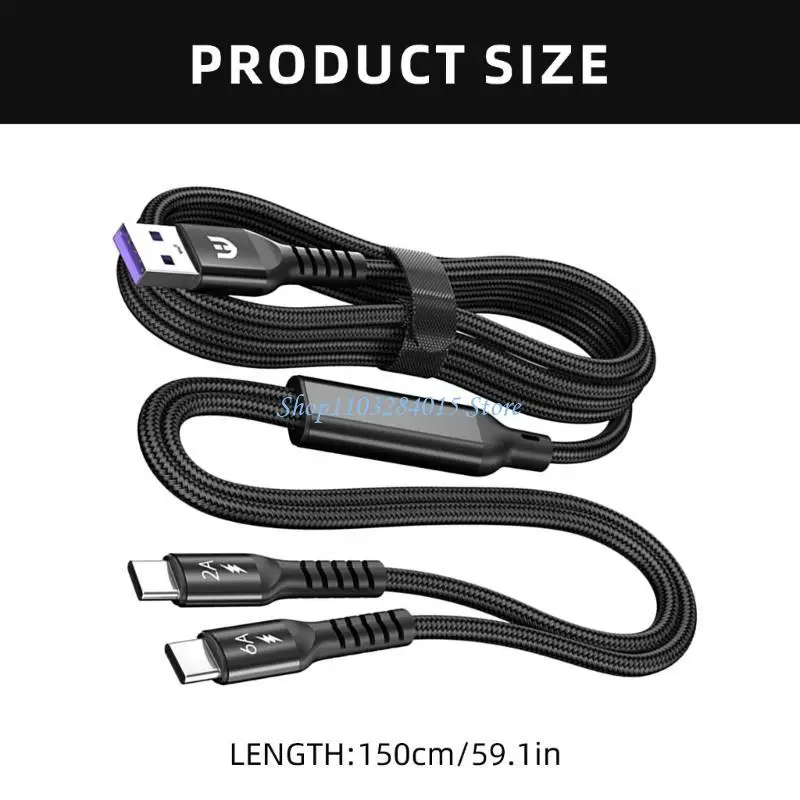 carregamento múltiplo R6FF Universal 2 1 Porta múltipla USB para USB C carregador rápido com conectores tipo