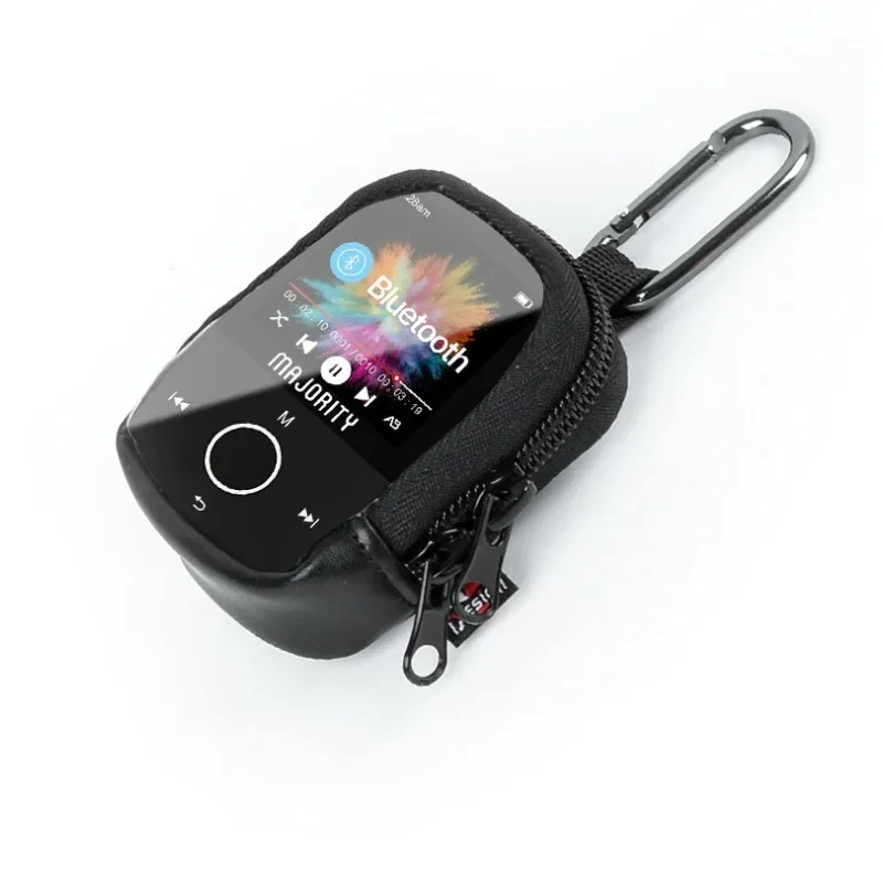 Durable MP3 Storage Bag Carry Case Music Player Case Carabiner Anti Bumps, Anti-Drops Drops, Dustproof Protector