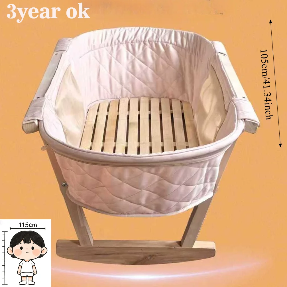 

Европейская колыбель-люлька, переносная корзина для сна, передвижная колыбель из массива дерева, кроватка для новорожденных, предмет для комфортного сна младенца