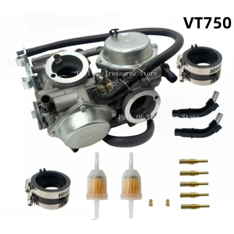 

Подходит для мотоциклов Shadow ACE 750 VT750 с двухцилиндровым двигателем: запчасти для карбюратора