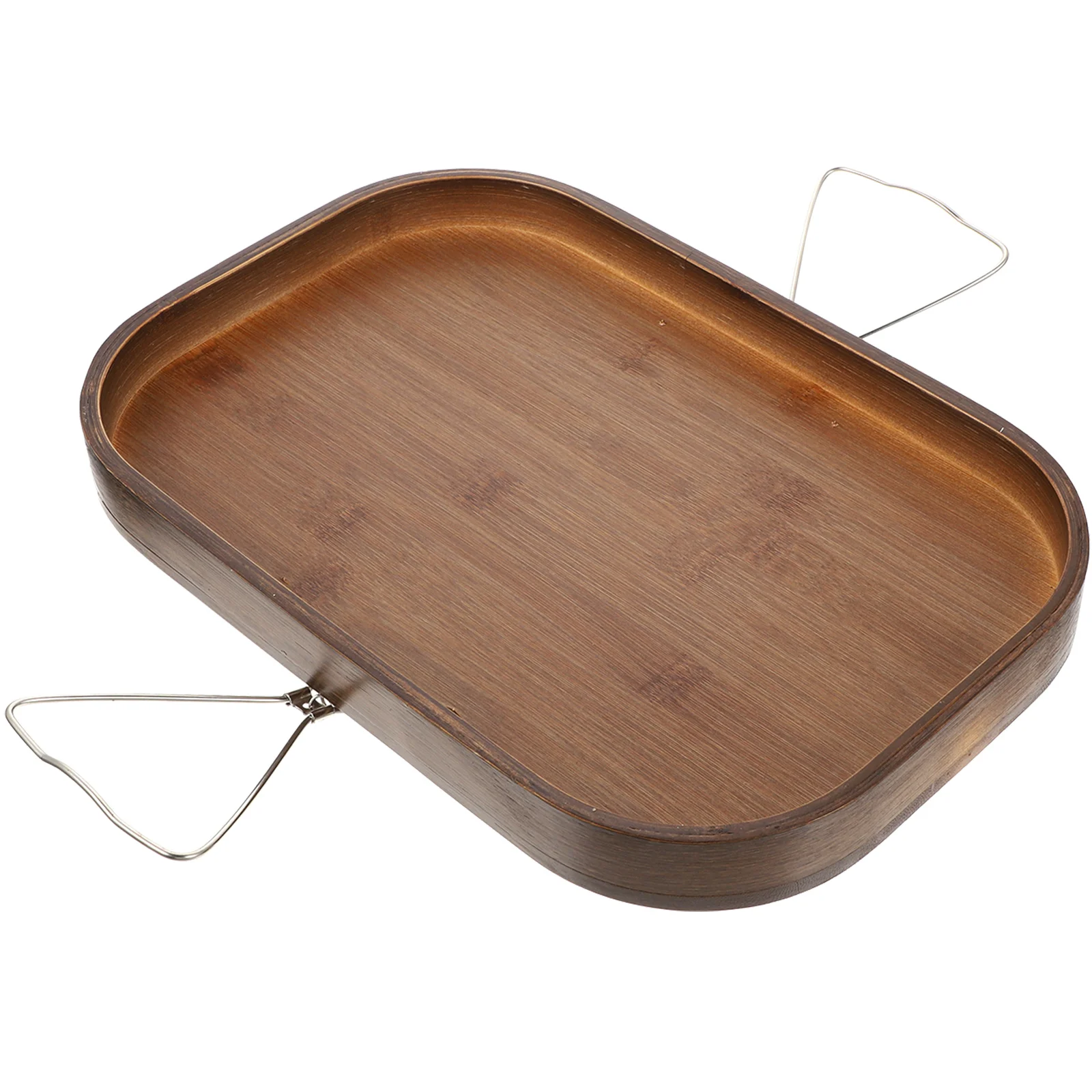 

1 set Nanzhu Wood Sofa Armrest Tray Brown Material Smooth Surface Safe to Use Couch Side Tables Adjustable Serving Trays