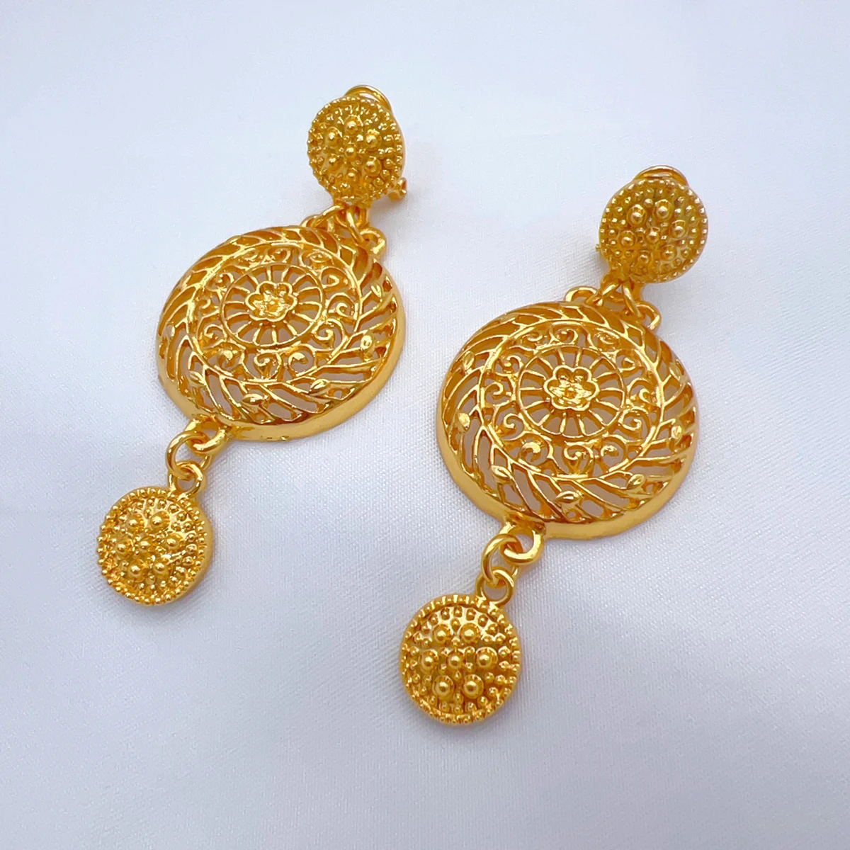 ANIID Indian 24K Gold Color Long Necklace Set Nigerian Party Bridal Wedding Ethiopian Luxury Dubai Jewelry Wholesale New Gifts