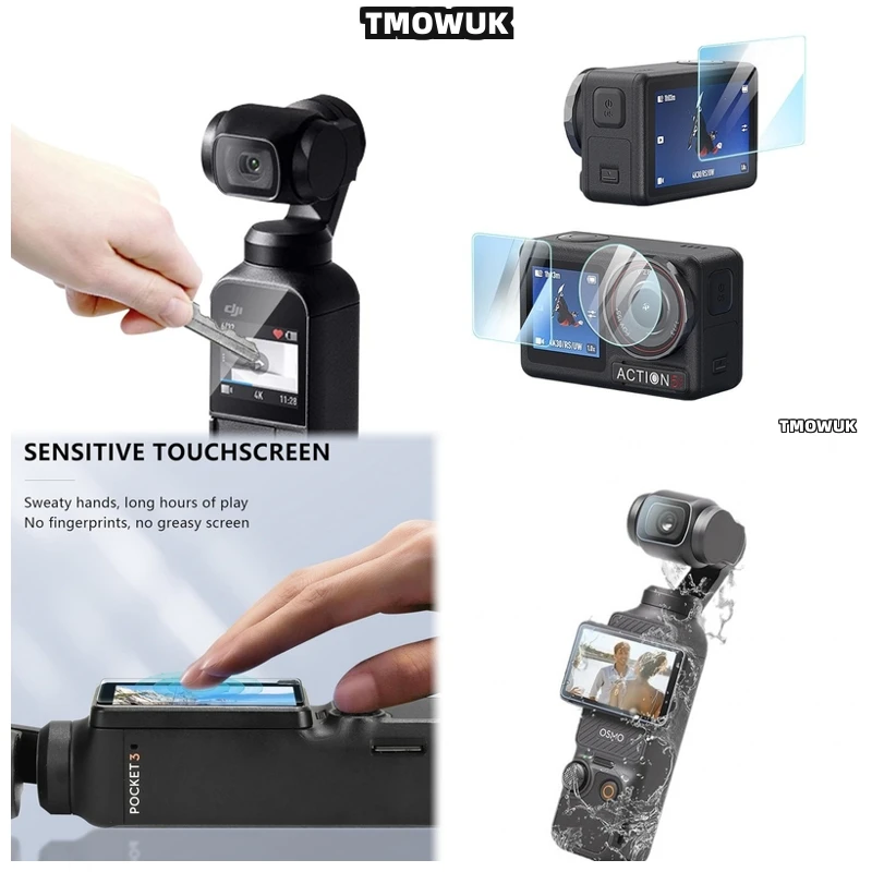 

For DJI Pocket 1 2 Osmo Pocket 3 Action 2 4 Pro Ultra Clear Tempered Glass Screen Protector