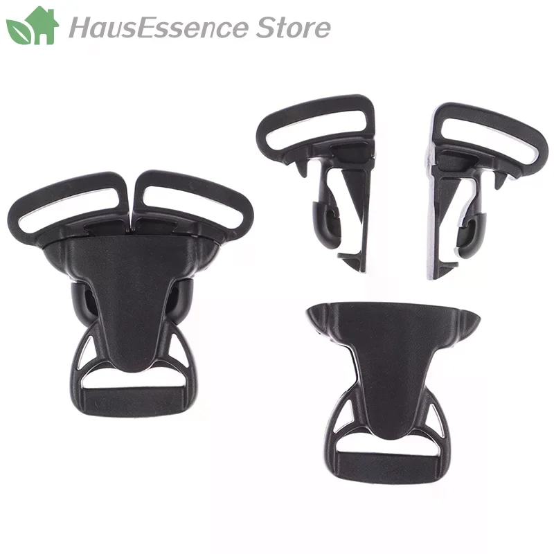 ※2PCS 25mm 3 Way Three Point Side Release Buckle Quick Plastic Black Baby Automobilerier Accessory Automobile Seat Pack