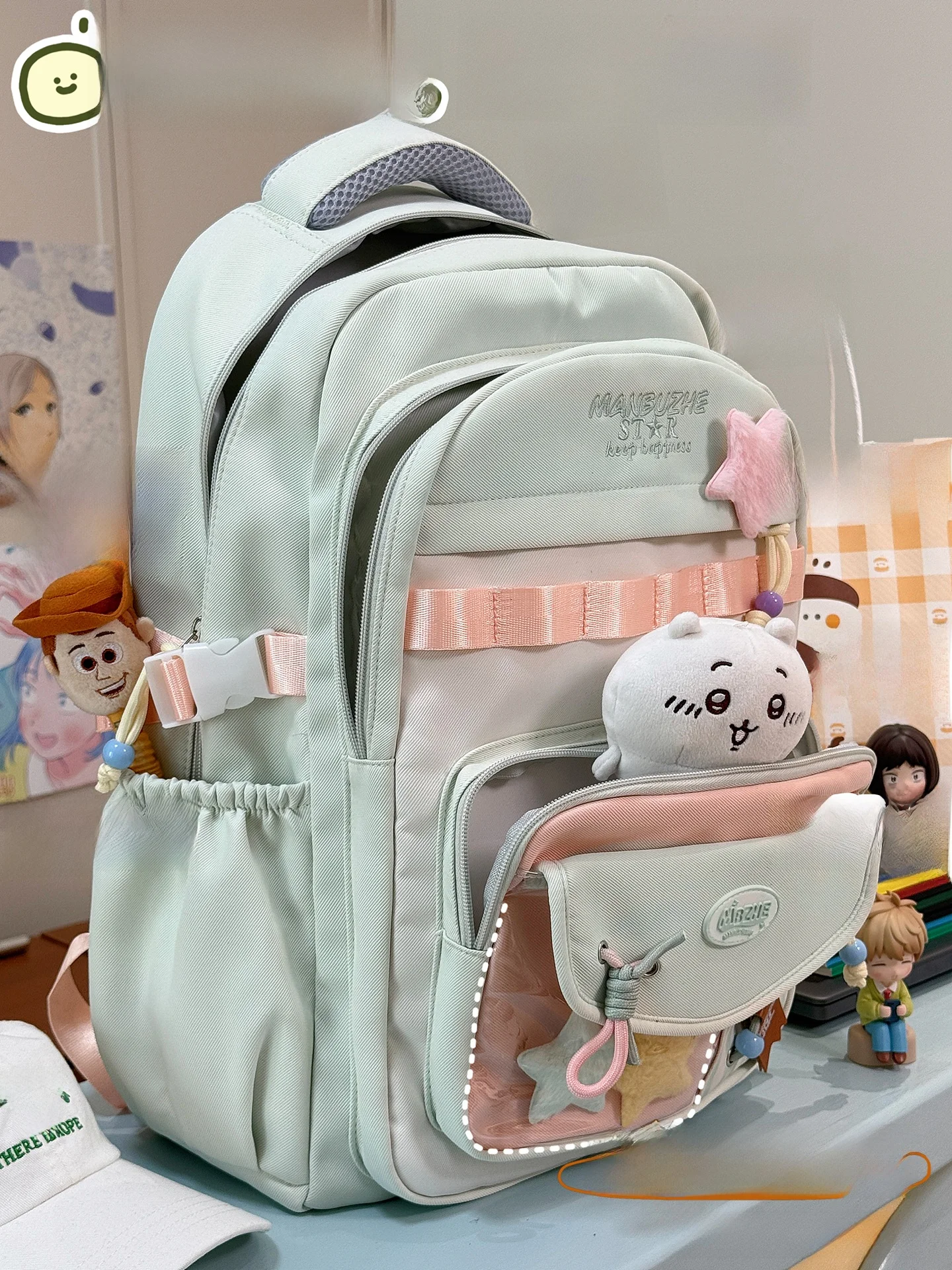 

Japanese Sle Large Capaci School Bag Reduce Burden Double oulder Bapa for Junior And High School Girls Student Bag
