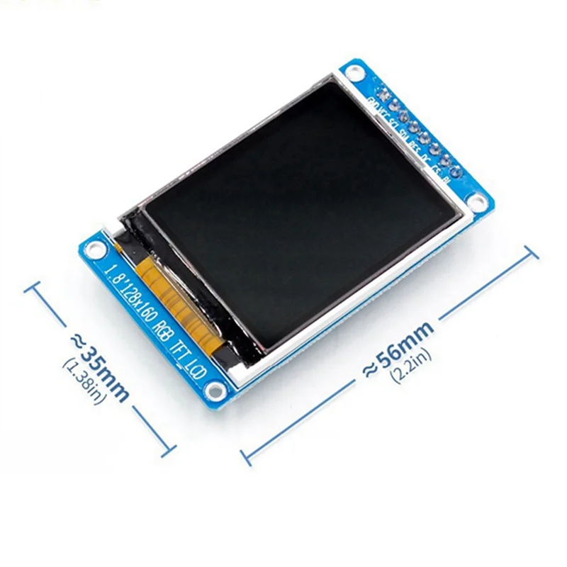 1.8 Polegada cor cheia 128x160 spi módulo de exibição lcd tft portátil st7735s 3.3v substituir fonte alimentação oled