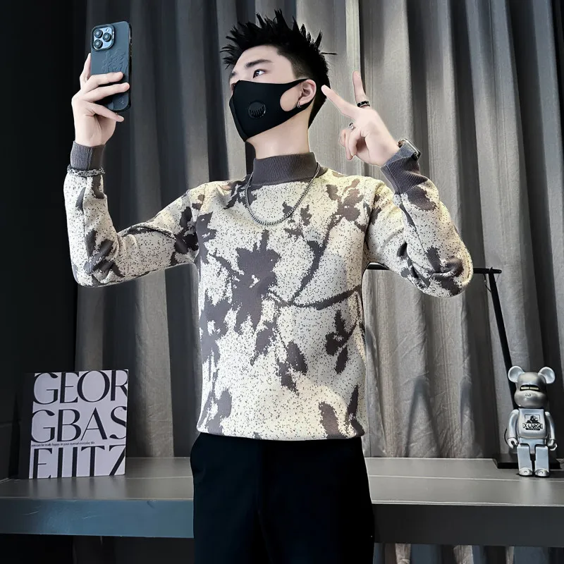 

Мужской облегающий вязаный свитер XS55, маленький размер, базовый слой для невысоких, размер S, осенне-зимний трикотаж