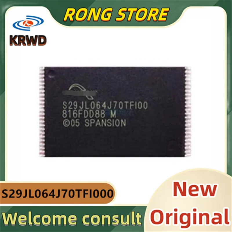 

5PCS S29JL064J70TFI00 New and original S29JL064J70TFI000 TSOP-48