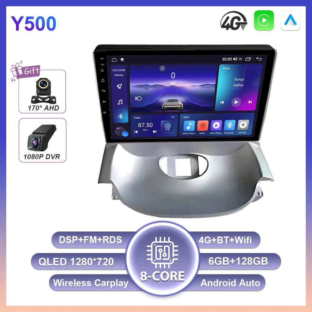 Android 16 Carplay Auto voor Peugeot 206 2004 - 2008 voor Citroen C2 2006 - 2013 Multimedia autoradio speler GEEN 2Din WIFI Stereo