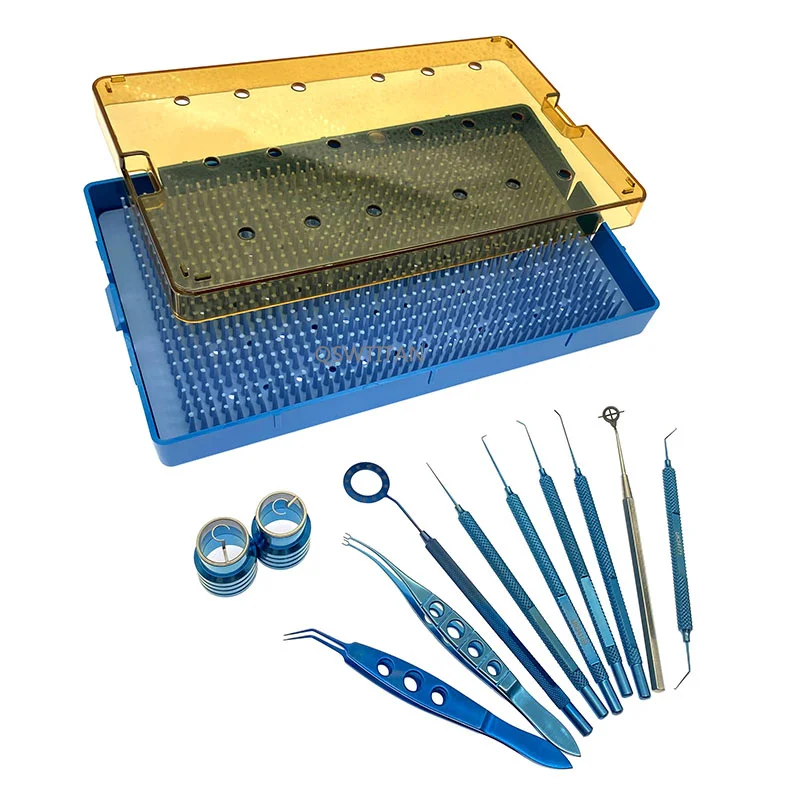 Keraring Instruments Set Ophthalmic Surgical Instruments 1 Set Corneal Ring Set Double Eyelid Cosmetic Tools Kit