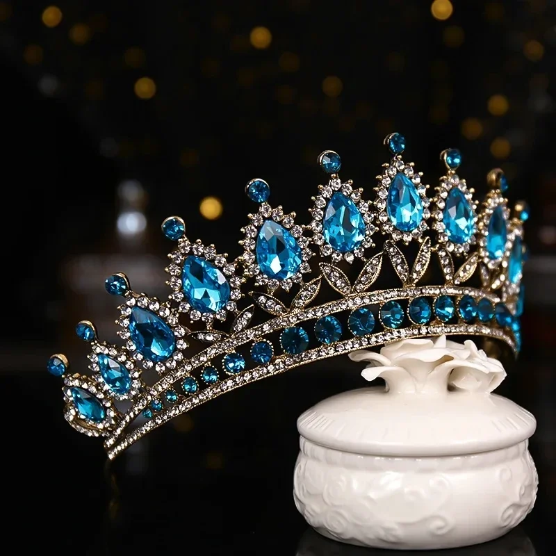 Luxury Bridal Crown Vintage Color Crystal Headband Fashion Diverse Wedding Accessories Prom Women Gifts Holiday Party Supplies