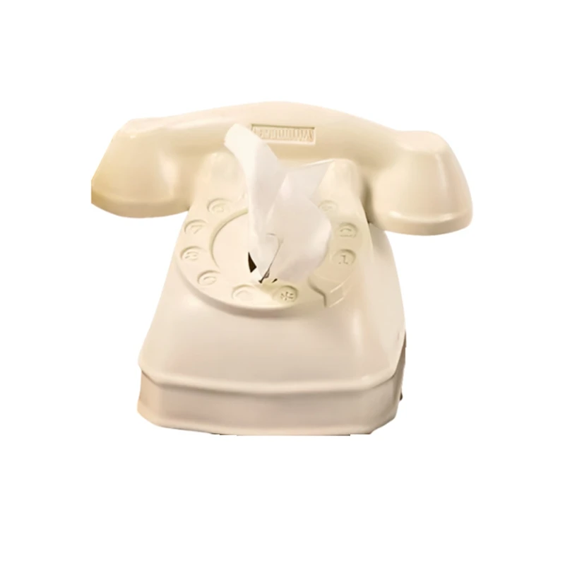 MAKE-구식 전화 티슈 상자 럭셔리 유럽 스타일의 재미 있은 티슈 상자 집들이 선물 장식품