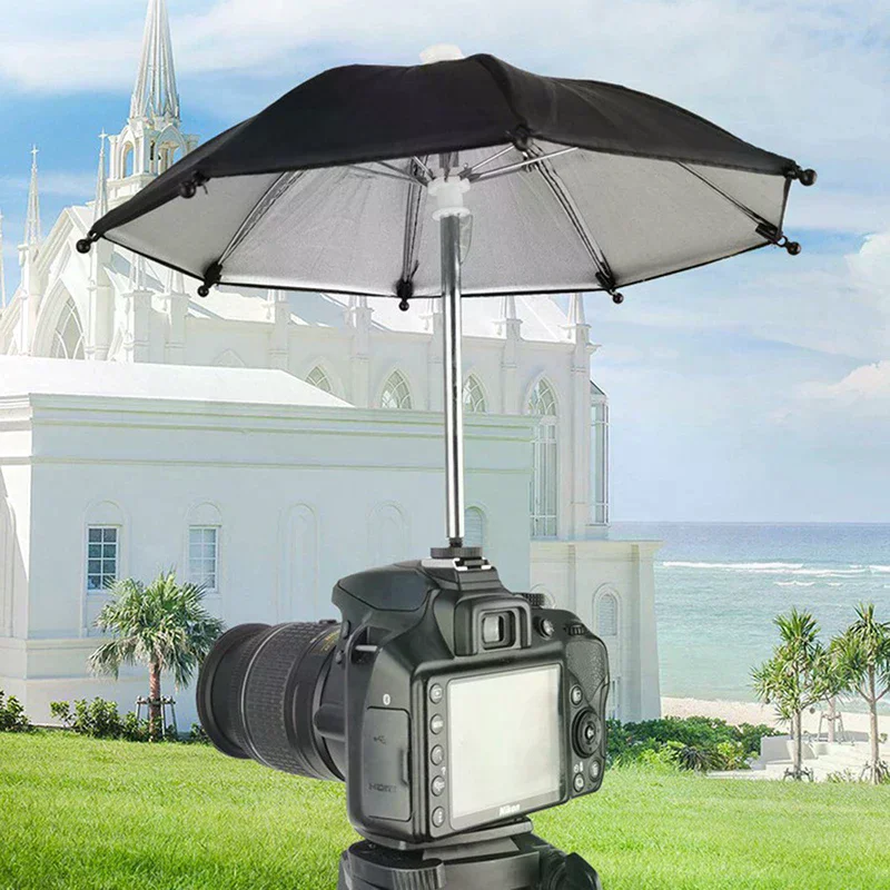 Camera Umbrella Sunshade Rainy Holder For General Camera Photographic Black